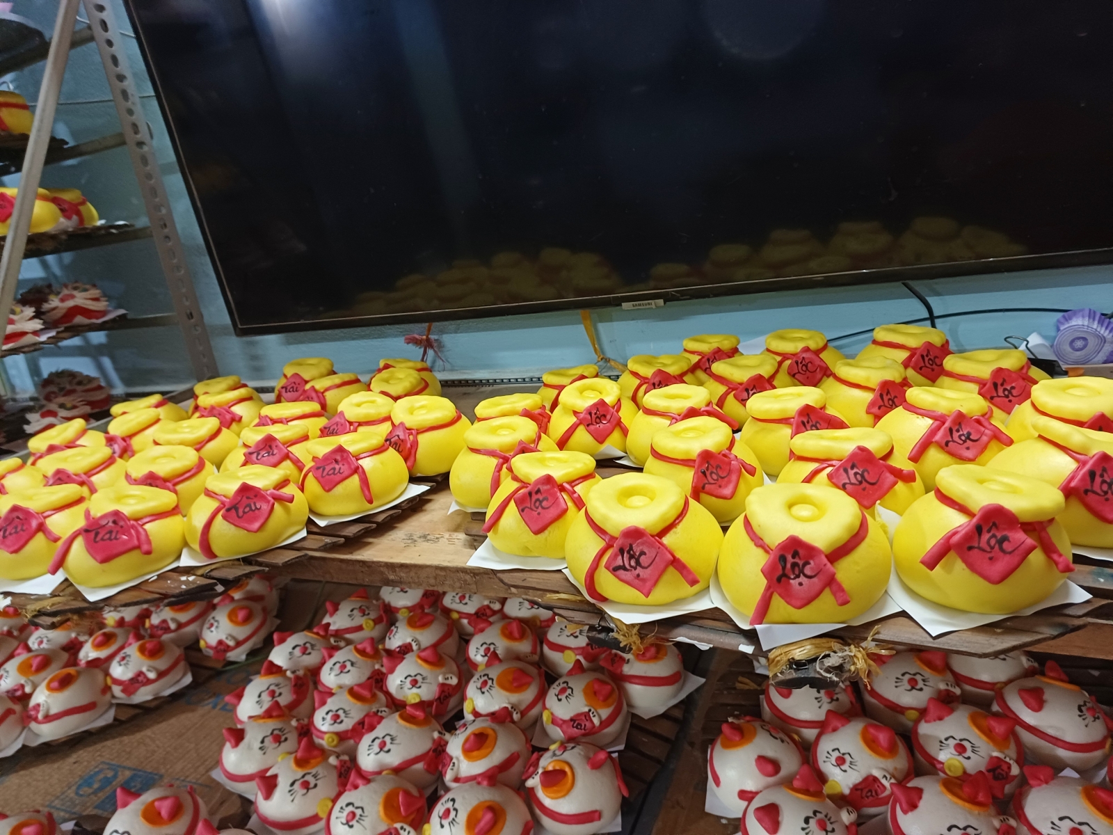 bánh bao cúng Thần Tài