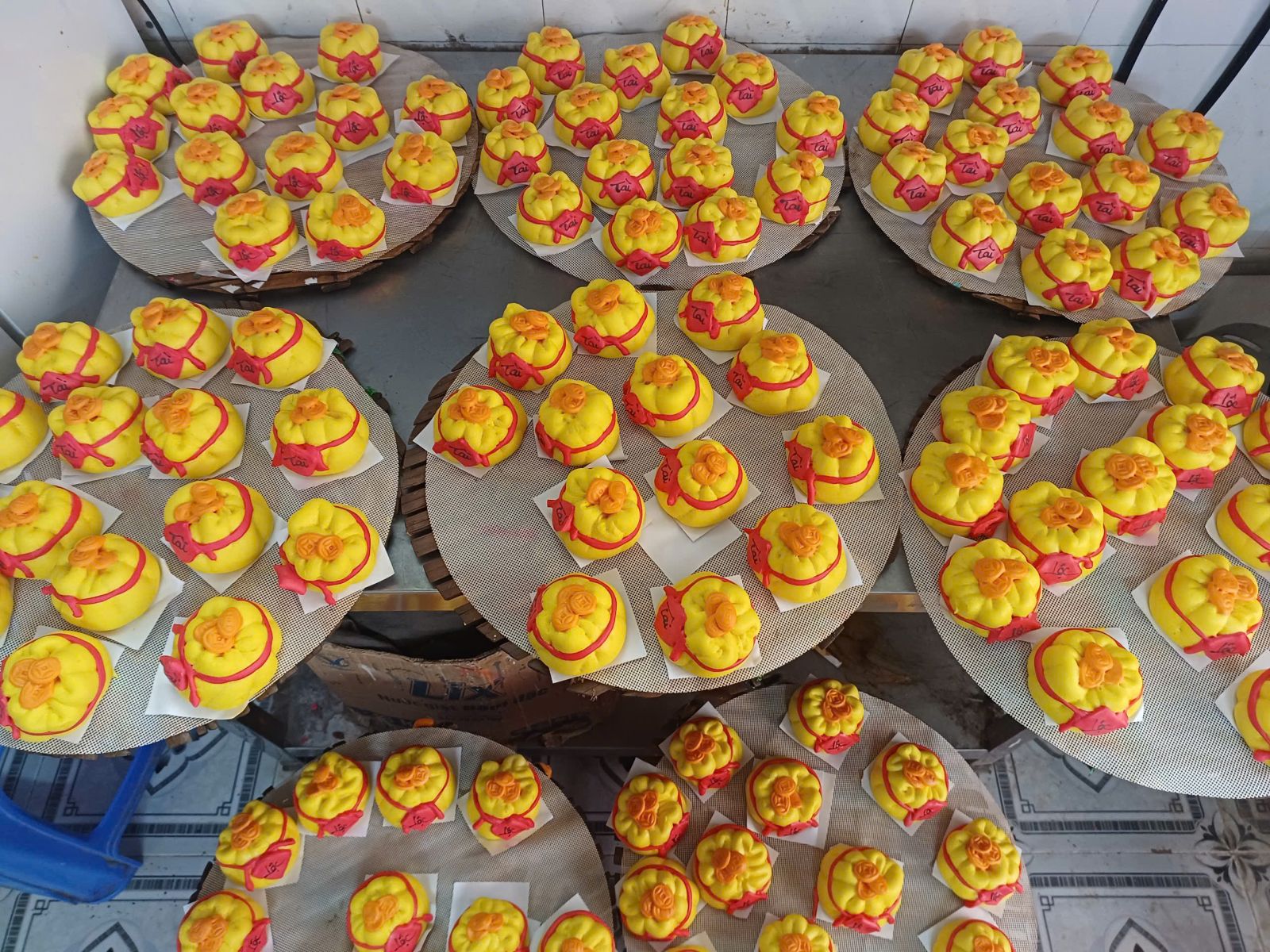 Bánh bao tạo hình cho mâm cúng